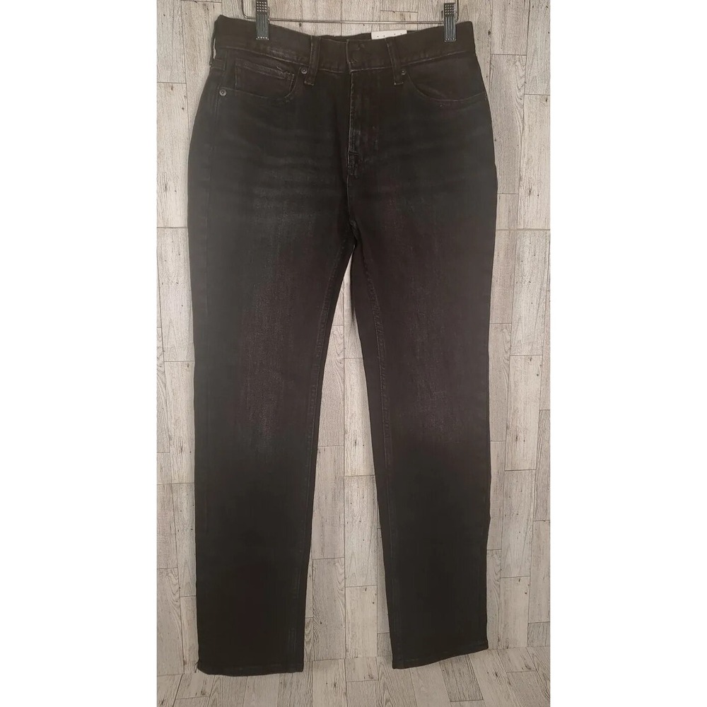 Free Assembly Mens Jeans 29x30 SLIM Fit Black Denim Tapered Leg NEW